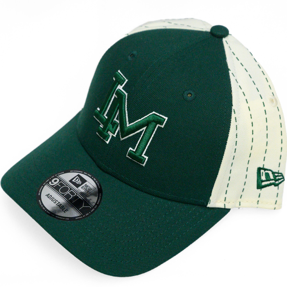 Gorra LM Verde-Beige Pinstripe 9Forty